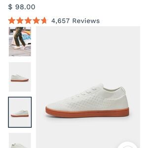 Suavs White and Orange Athletic Shoes